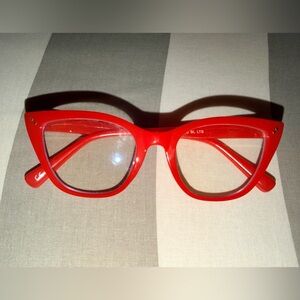 Bold Red Cat-Eye Blue Light Glasses
